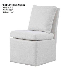 English Elm Contemporary Northall Arm Chair with Sleek Upholstery and Minimalist Profile for Modern Dining Spaces White 28 L x 22 W x 37 H B2741P406962