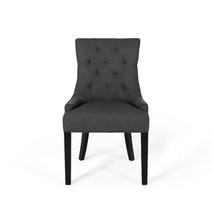 English Elm Christopher Knight Home® - Cheney Dining Chairs Set Of 2 - Contemporary Comfort With Diamond-Tufted Back And Tapered Legs 54181.00FDGRY