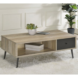 English Elm Balboa Distressed Square Engineered Wood End Table with Open Shelves and Black Metal Legs, Airy Design Dark Green Black B062P375555