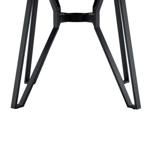 English Elm Christopher Knight Home® - 5PCS Modern Industrial Dining Set with PU Leather Chairs & Rubberwood Frame, Metal Hairpin Table Design Black,Brown,Walnut 74688.00BLK_N771P205332W