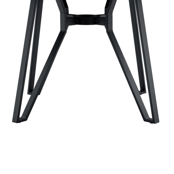 English Elm Christopher Knight Home® - 5PCS Modern Industrial Dining Set with PU Leather Chairs & Rubberwood Frame, Metal Hairpin Table Design Black,Brown,Walnut 74688.00BLK_N771P205332W