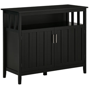 English Elm Homcom Modern Sideboard Buffet Cabinet With Adjustable Shelves For Stylish Entryway Or Kitchen Storage W2225P200882