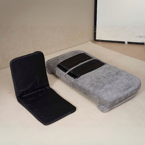 English Elm Convertible Fold-Out Double Sofa Bed with Thick Cushioning, Adjustable Backrest & Space-Saving Design Gray W244S00004