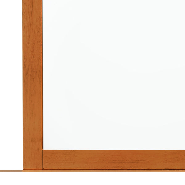 English Elm Hammond Contemporary Wood Veneer Mirror with Low-Distortion Glass, Slim 35x37 Profile for Small Spaces Oak 38 L x 39 W x 3 H B078108324