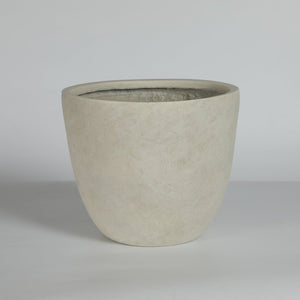 English Elm Round Handcrafted Concrete Planter Set Textured Matte Finish Patio Entryway Garden W347P449342