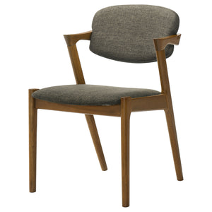 English Elm 2pc Mid-century Z Chair with Rich Fabric Upholstery, Solid Hardwood Frame, Angled Legs & Modern Flair Brown,Dark Walnut 21.07 L x 13.98 W x 28.94 H B011P303453