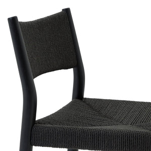 English Elm Erie Woven Paper Cord Rubberwood Counter Stool for Kitchen Island or Home Bar B2736P464816