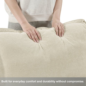 English Elm 93-inch L-shaped Sectional Sofa Cotton Linen Fabric Modular Storage Armrest Living Room W3480S00005