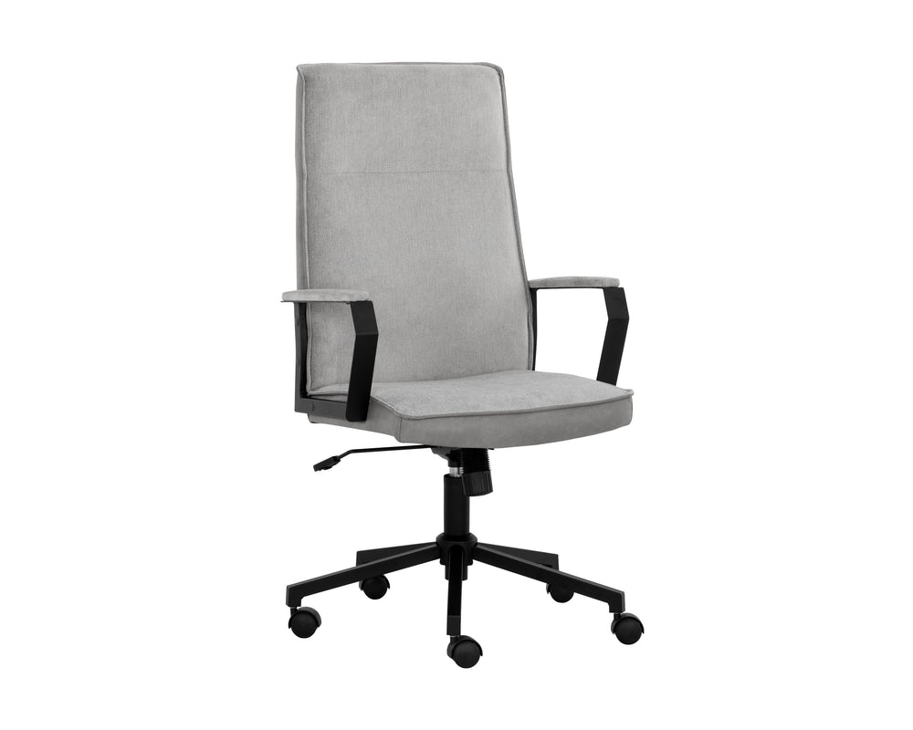 Sunpan Swanson Office Chair - Modern Urban Design with Performance Fabric, Mobility & Stylish Black Legs