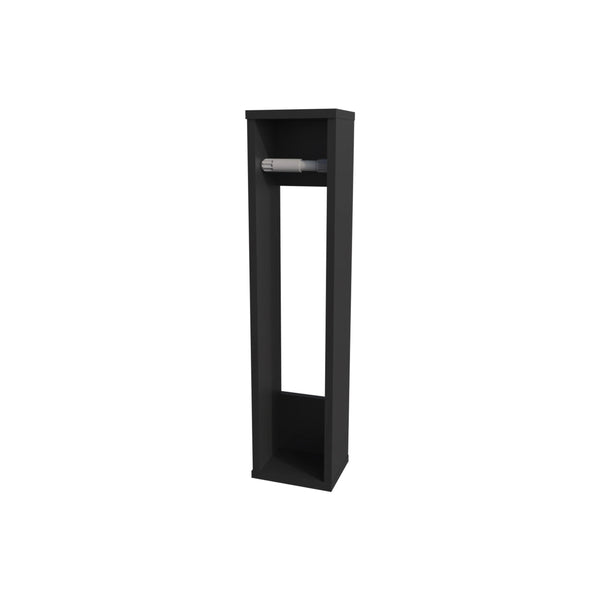 English Elm Wenge Wall-Mounted Toilet Paper Holder — Minimalist Modern Particle Board Design, Secure Roll Storage B062P252179