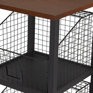 OSP Home Furnishings Hanover 3 Drawer Storage Console Sumatra