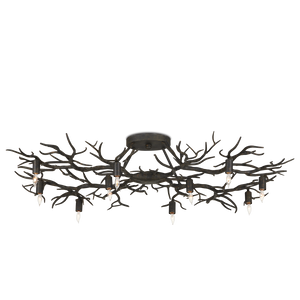 Rainforest Bronze Semi-Flush Mount Light Fixture - Nature-Inspired Design for Modern Spaces