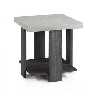 English Elm Gray 3-Piece Cocktail Set – Modern Wooden Coffee Table & 2 End Tables, Sleek Living Room Trio B011P244318