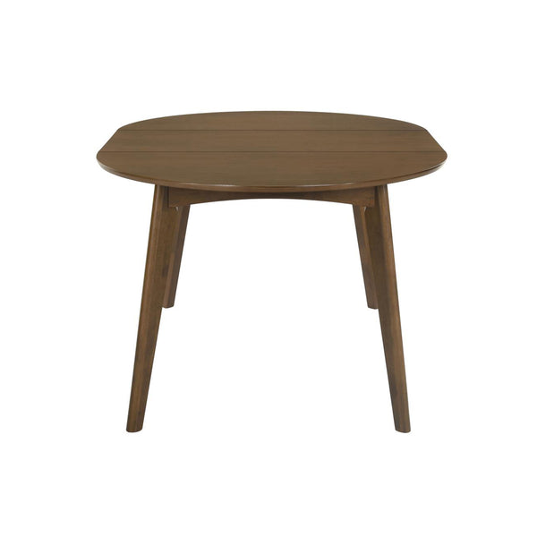 English Elm Oval Solid Wood 60" Extension Dining Table with Removable Leaf, Angled Legs, Dark Walnut Finish B016P368765