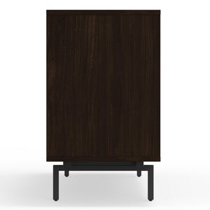 English Elm Adeline Walnut Laminate Tv Console with Push Open Cabinets for Living Room B050P474846