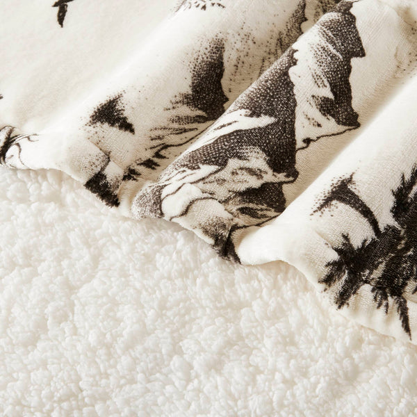 English Elm 1-piece Aztec Heated Throw with 12 Settings Auto Shutoff Soft Ivory Boho Blanket B035P408333