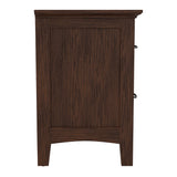 OSP Home Furnishings Modern Mission 2 Drawer Nightstand Vintage Oak