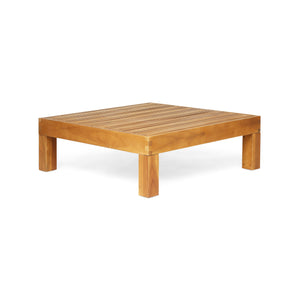 English Elm Oana/brava Solid Acacia Outdoor Coffee Table Square Slat Top Patio Deck Lounge 64496.00