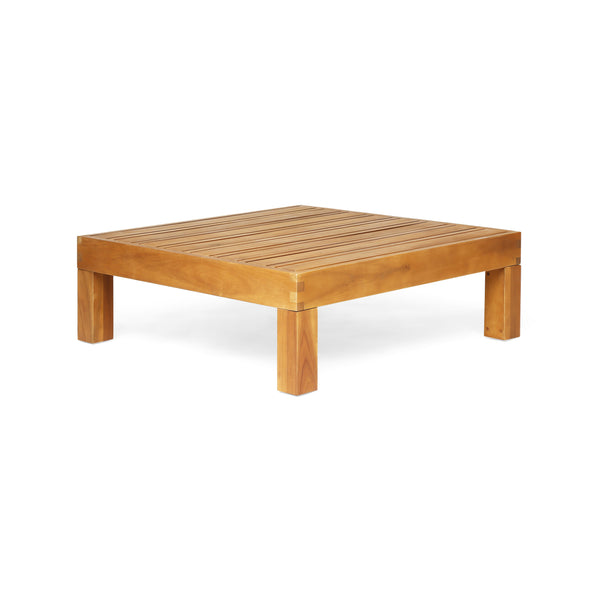 English Elm Oana/brava Solid Acacia Outdoor Coffee Table Square Slat Top Patio Deck Lounge 64496.00