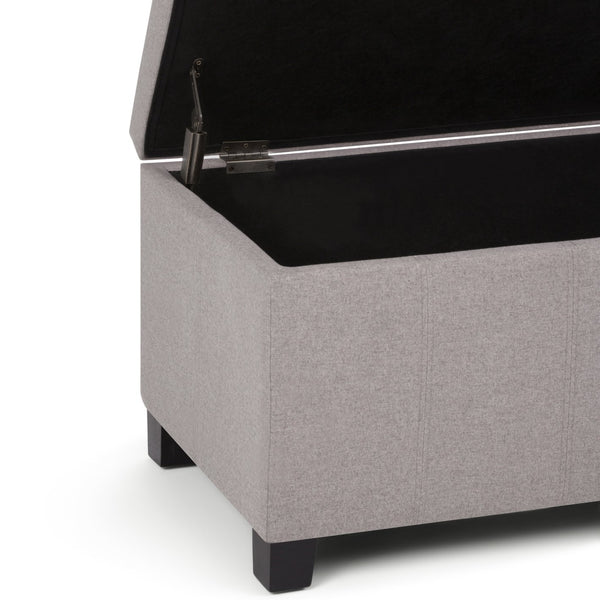 English Elm Dover Storage Ottoman Bench - Cloud Grey Fabric With Ample Storage & Stylish Seating For Any Room B136P159035