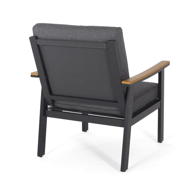 English Elm Sinclair Outdoor 4 Piece Chat Set Aluminum Frame with Olefin Cushions Patio Seating 62850.00GGRY