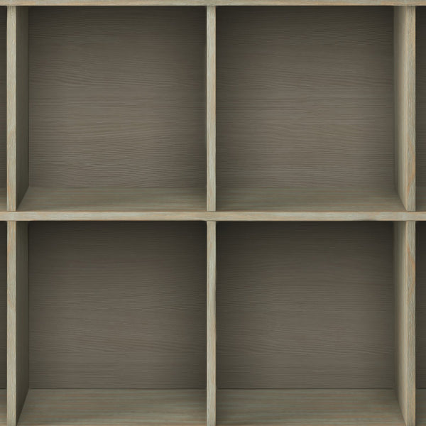 English Elm Acadian 8-Cube Storage Sofa Table – Rustic Distressed Grey, Solid Wood, Versatile & Stylish Organizer B136P159695