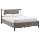 Homelegance By Top-Line Remi Antique Finish Beaded Wood Platform Bed Grey Wood