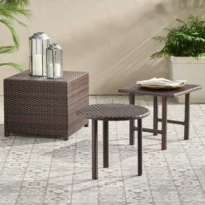 Christopher Knight Home® - Noble House - Palmilla Wicker Table (Set of 3)