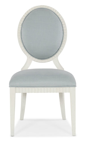 Hooker Furniture Serenity Martinique Side Chair With Scalloped Oval Back, Shell Frame & Cloud Performance Upholstery 6350-75810-02