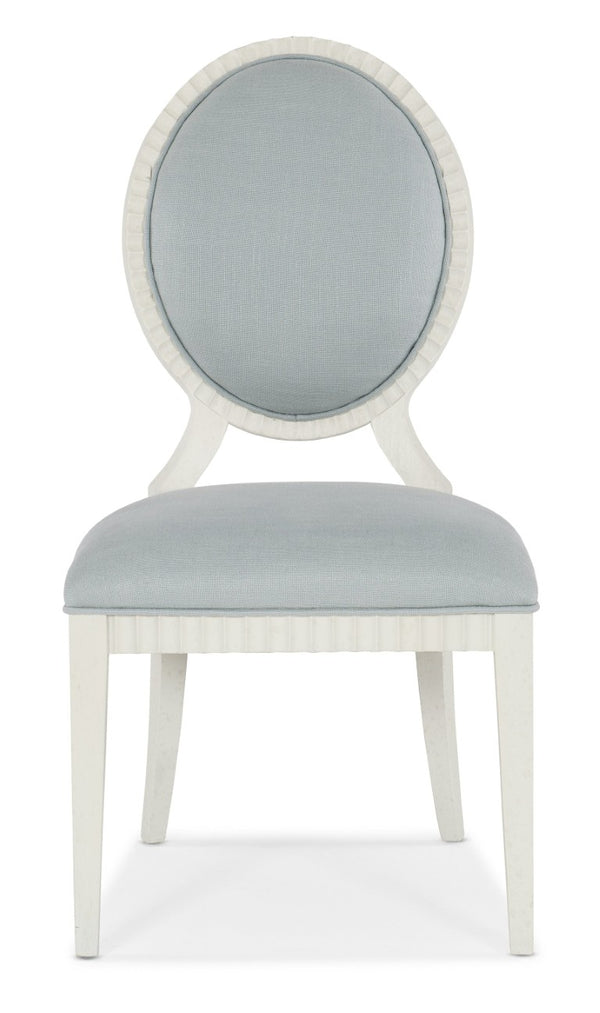 Hooker Furniture Serenity Martinique Side Chair With Scalloped Oval Back, Shell Frame & Cloud Performance Upholstery 6350-75810-02
