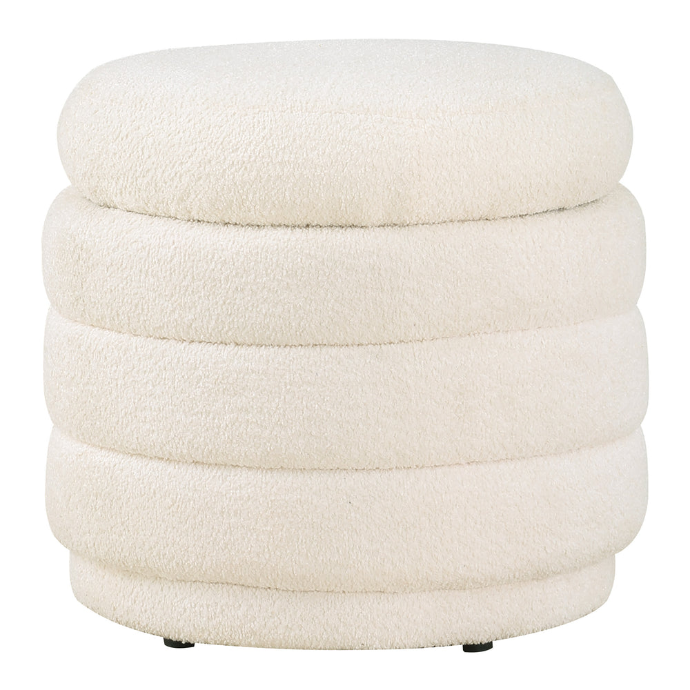 OSP Home Furnishings Cecil Storage Ottoman Snow
