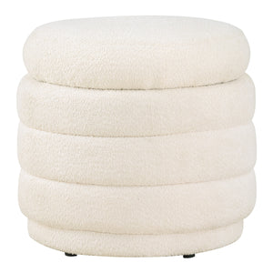 OSP Home Furnishings Cecil Storage Ottoman Snow