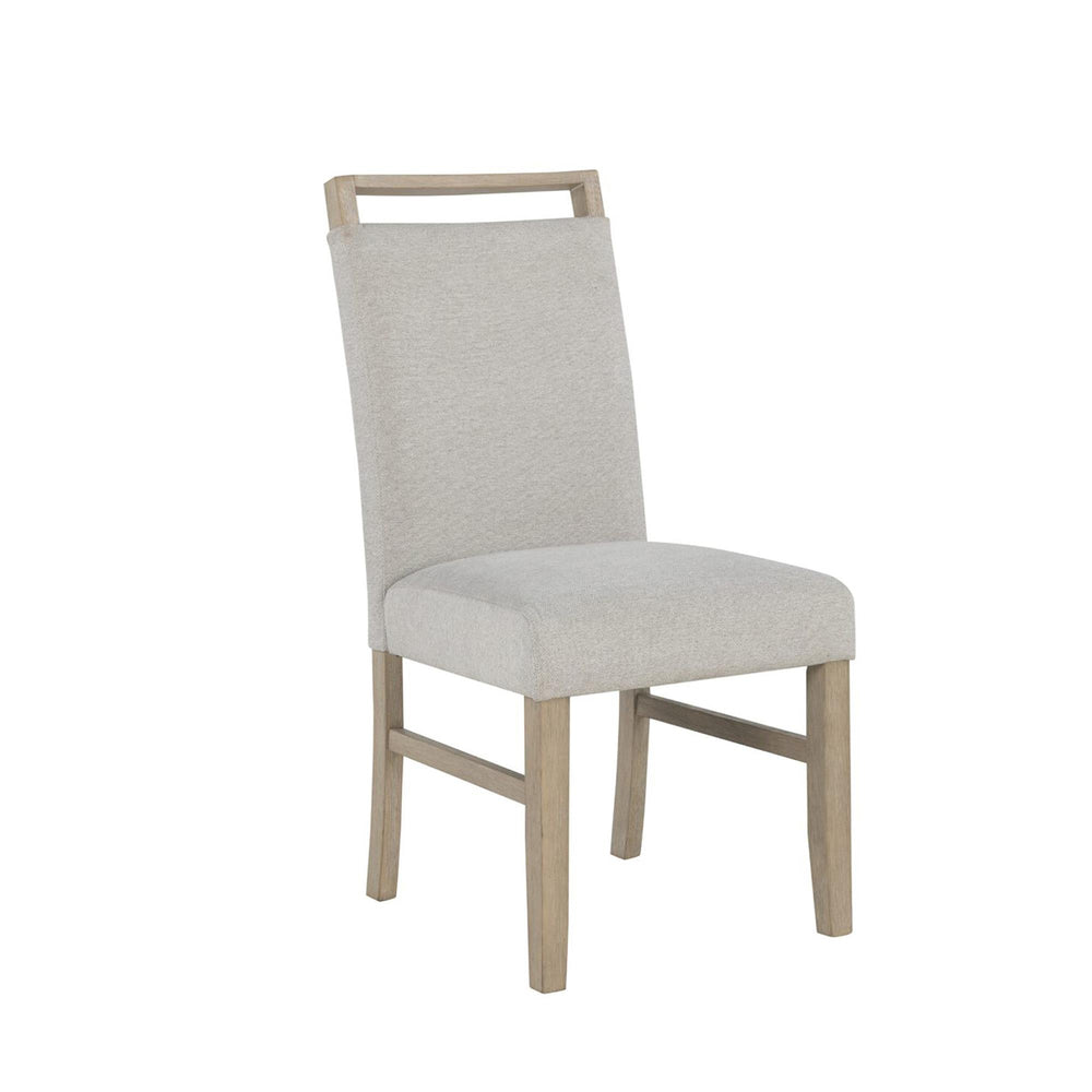 English Elm VANILLA Plush Light Grey Dining Chair with Bouclé Fabric & Solid Wood Frame, Extended Back Comfort B201P342874