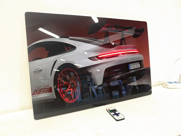 English Elm 24X16 Inches Sports Car Led Wall Art – Illuminated Acrylic Picture With Remote For Modern Decor T3976P383255