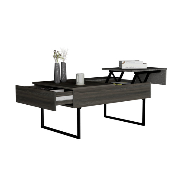English Elm Georgetown Multicolor Lift Top Coffee Table with Concealed Storage, Spacious Surface & Metal Legs B128P148917