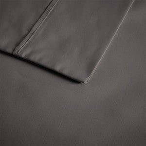 JLA Home Beautyrest - Cooling Cotton Blend Sateen Sheet Set - 600 TC, OEKO-TEX Certified, Moisture-Wicking, Deep Pocket Luxury Charcoal BR20-1009