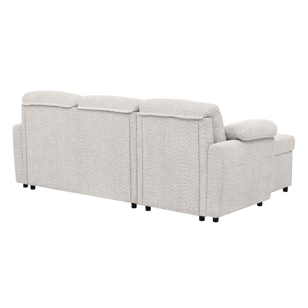 English Elm Convertible Sofa Bed – Multifunctional 3-In-1 Sectional With Hidden Storage And Comfortable Design B343S00023