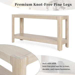 English Elm Christopher Knight Home® - Mirod Modern Farmhouse Console Table - Elegant Minimalist Design With Premium Wood Veneer Finish P1 N760P281362N-GIGA