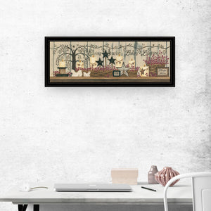 English Elm "willow Tree Shelf Collection" Botanical Framed Print Matte Black Ready to Hang Wall Art B06786145