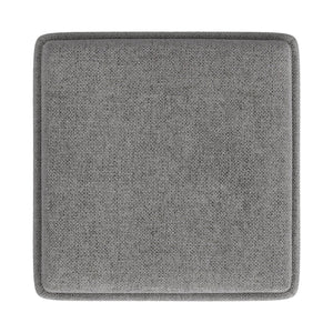 English Elm Soa Square Woven Fabric Storage Ottoman with Lift Off Tray Top for Living Rooms Gray B056P412624