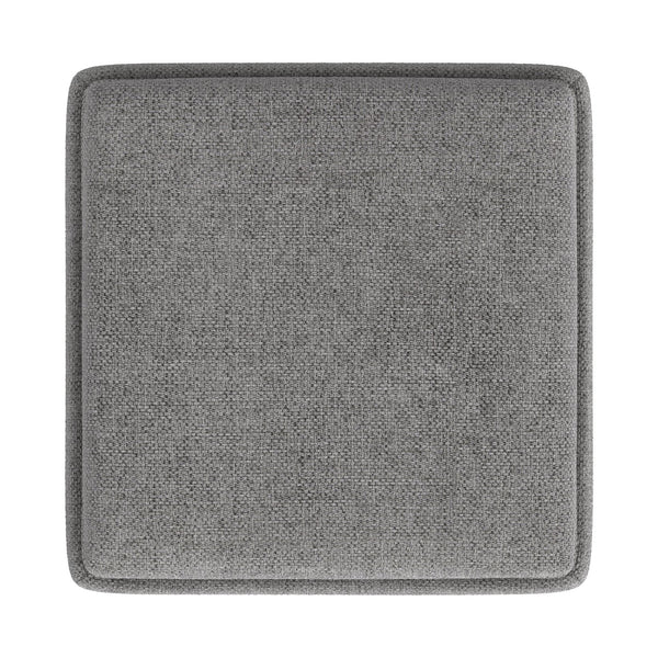 English Elm Soa Square Woven Fabric Storage Ottoman with Lift Off Tray Top for Living Rooms Gray B056P412624