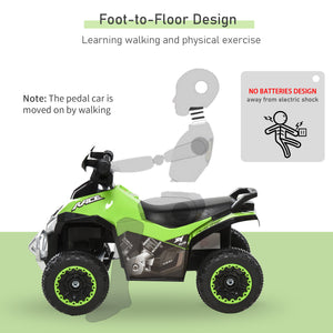 English Elm Aosom Toddler Foot Powered Ride on Atv Toy with Led Lights and Music Buttons W2225P249783