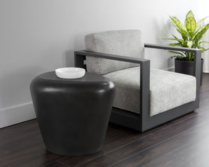Sunpan CORVO Side Table - Contemporary Black Accent Table for Modern Living Spaces, Versatile & Stylish 108491