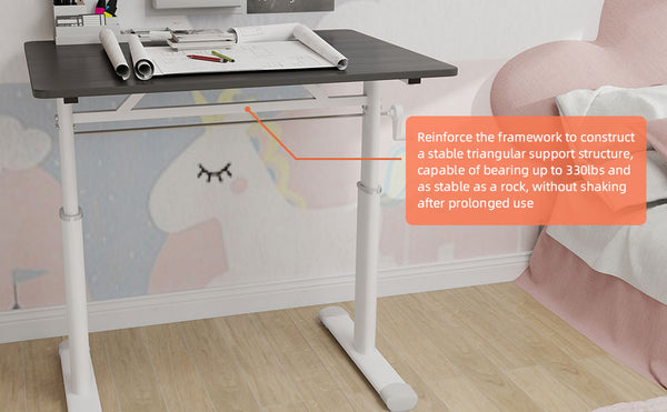English Elm Adjustable Study Desk For All Ages – Ergonomic Height-Adjustable, Compact Design For Home & Office W1935P338357