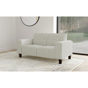 English Elm Xana Corduroy Tufted Loveseat with Tapered Wood Legs for Modern Living Rooms B062S01480