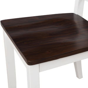 English Elm Topmax Five Piece X-back Dining Set with Solid Wood Legs and Acacia Veneer Top N717S000088K