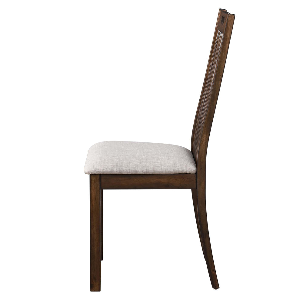 English Elm 2-Piece Rustic Farmhouse Dining Chair Set With Upholstered Seats, Easy Assembly, Solid Wood Frame W2537P214550