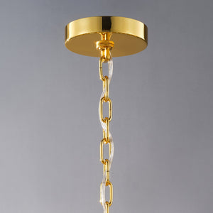 English Elm 48-Inch Gold Tiered Crystal Chandelier — 45-Light E12, 580 Crystal Rods, Mirror Finish, Dramatic Foyer Statement W2869S00030