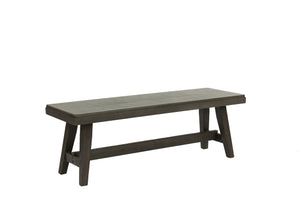 English Elm Contemporary Grey Birch Veneer Dining Bench with Rubberwood Legs for Modern Interiors B011P473687