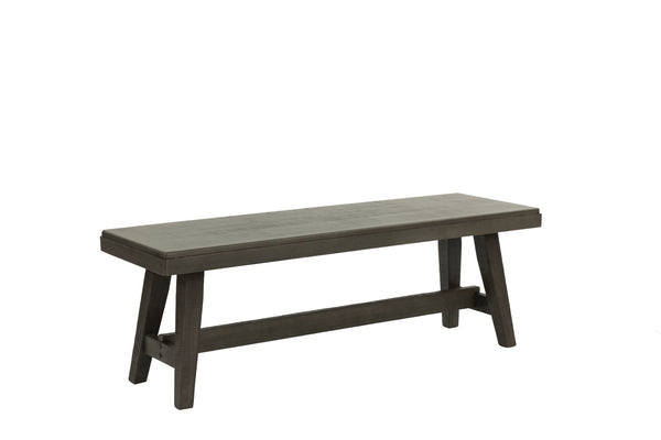 English Elm Contemporary Grey Birch Veneer Dining Bench with Rubberwood Legs for Modern Interiors B011P473687